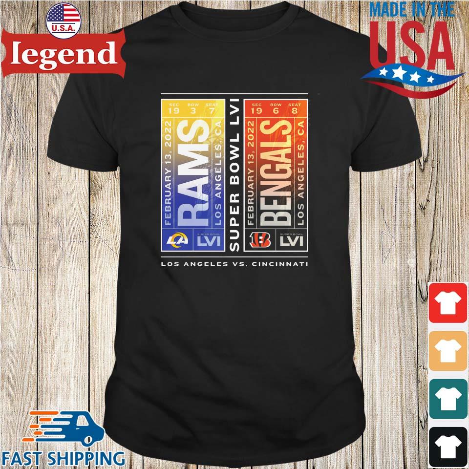 Cincinnati Bengals Vs LA Rams Go To The Super Bowl Lvi 2022 Shirt