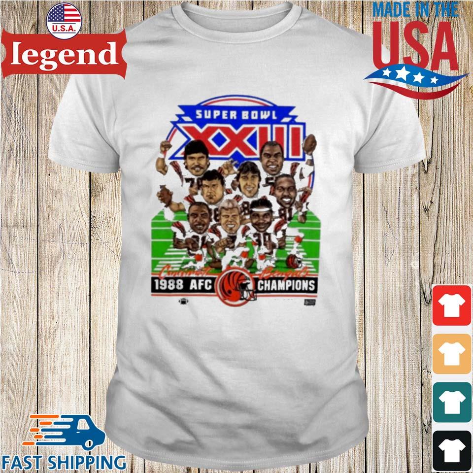 Super Bowl XXIII Cincinnati Bengals 1988 AFC Champions shirt,Sweater, Hoodie,  And Long Sleeved, Ladies, Tank Top