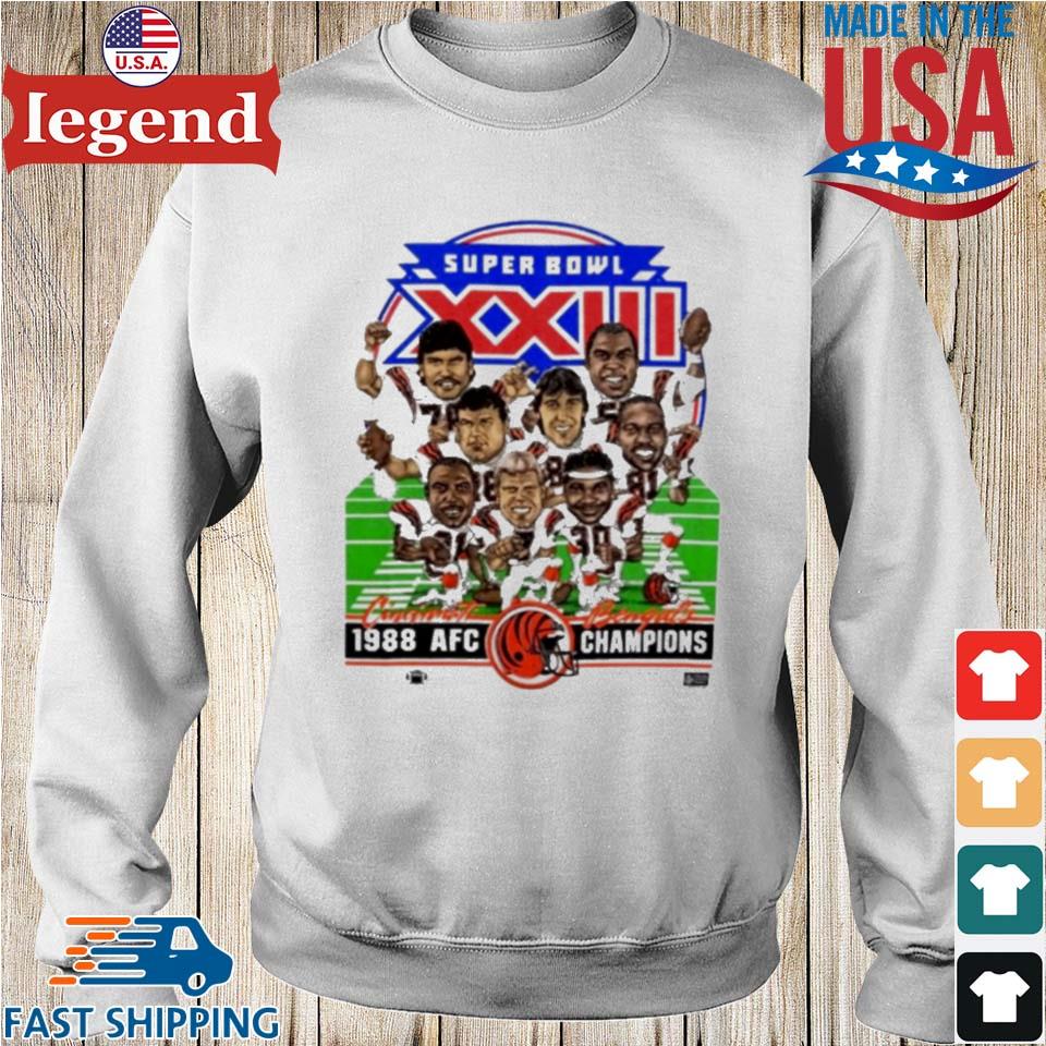 Super bowl xxiiI cincinnatI bengals 1988 AFC champions T-shirt, hoodie,  sweater, long sleeve and tank top