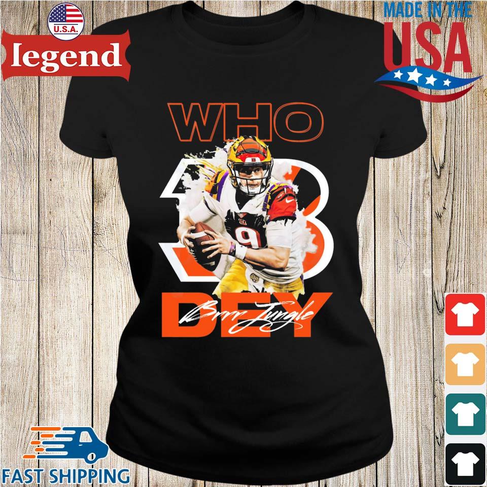 Cincinnati Bengals Joe Burrow Who Dey Shirt - High-Quality Printed