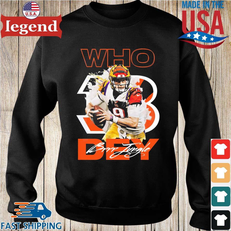 Who Dey Cincinnati Football Crewneck Sweatshirt, Joe Burrow Shirt