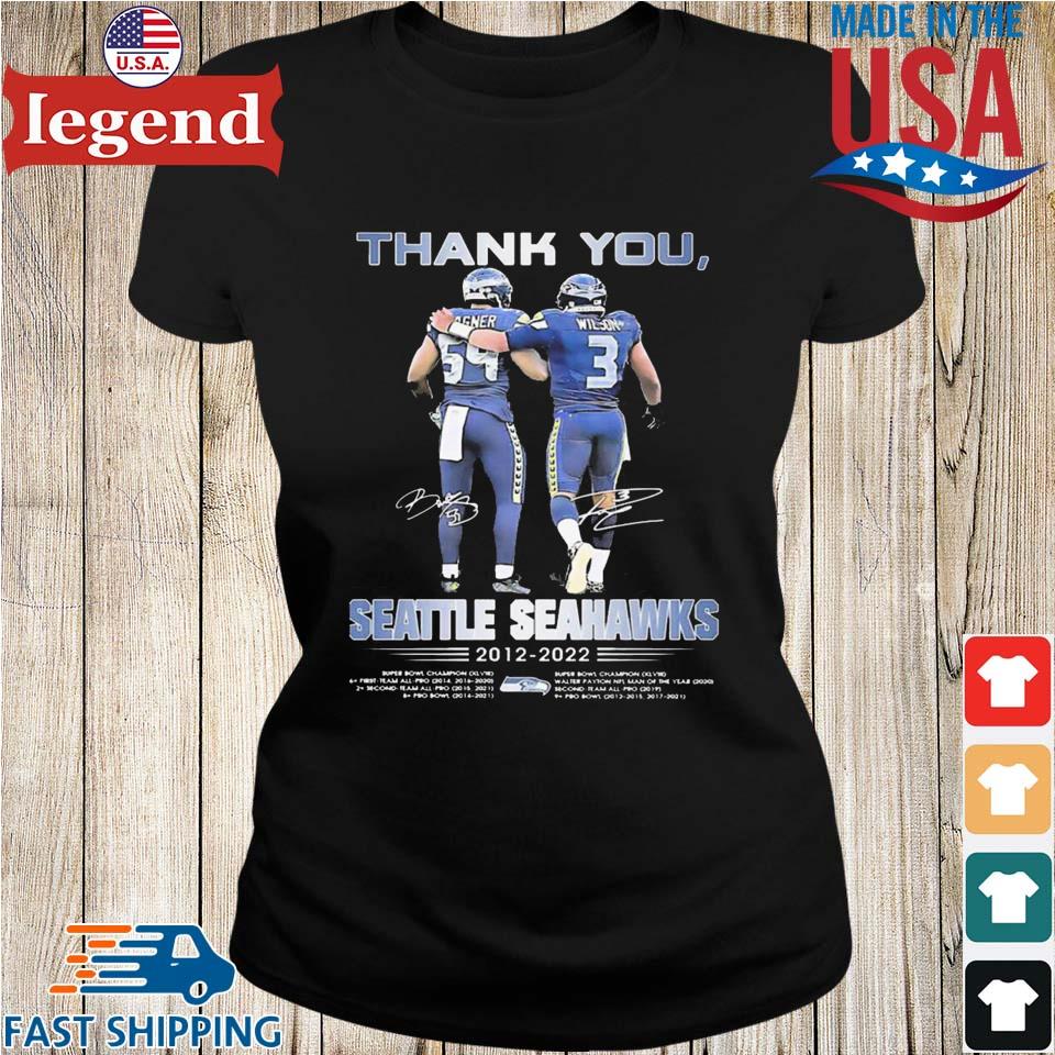 Thank You Bobby Wagner 10 Years Of Seattle Seahawks 2012 2022 Signatures  Shirt, hoodie, sweater, long sleeve and tank top