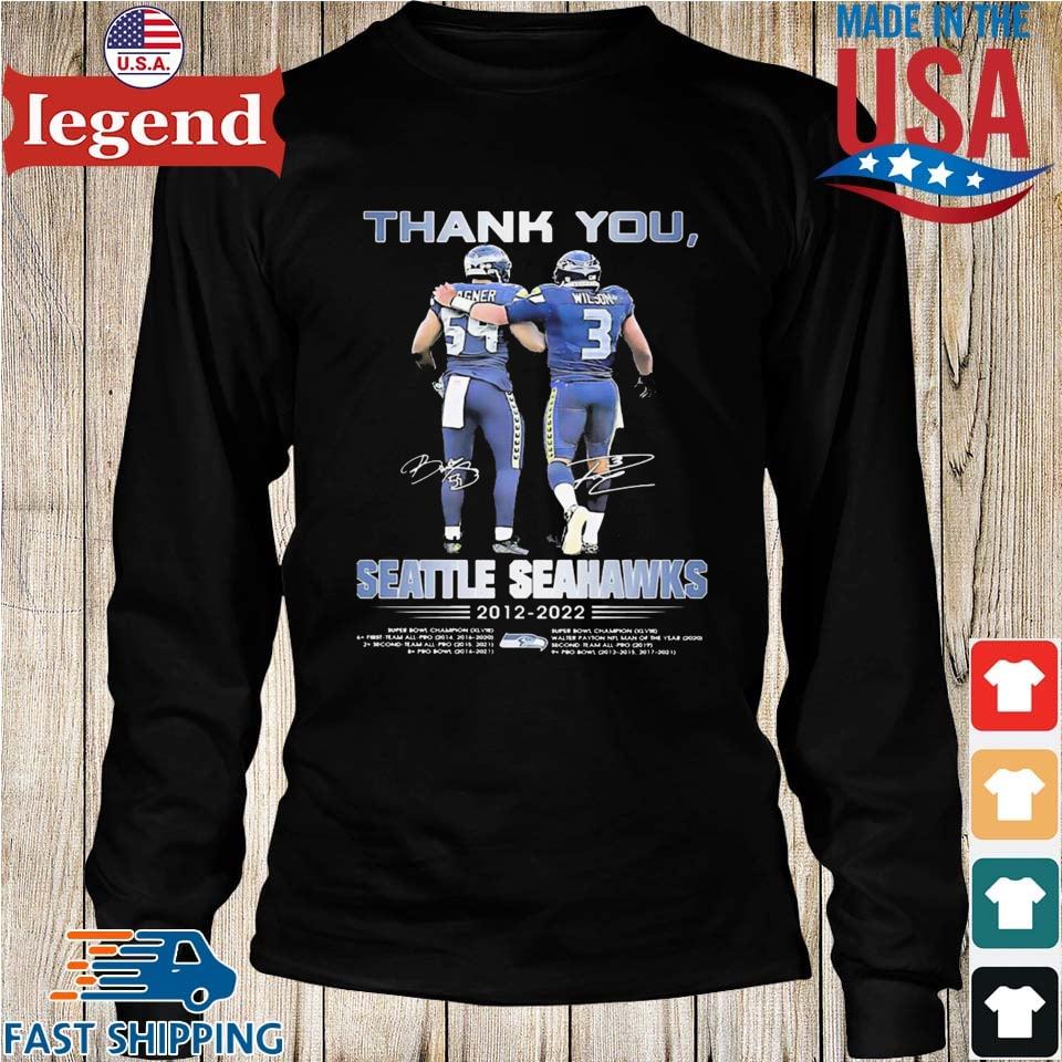 Thank You Bobby Wagner 10 Years Of Seattle Seahawks 2012 2022 Signatures  Shirt, hoodie, sweater, long sleeve and tank top