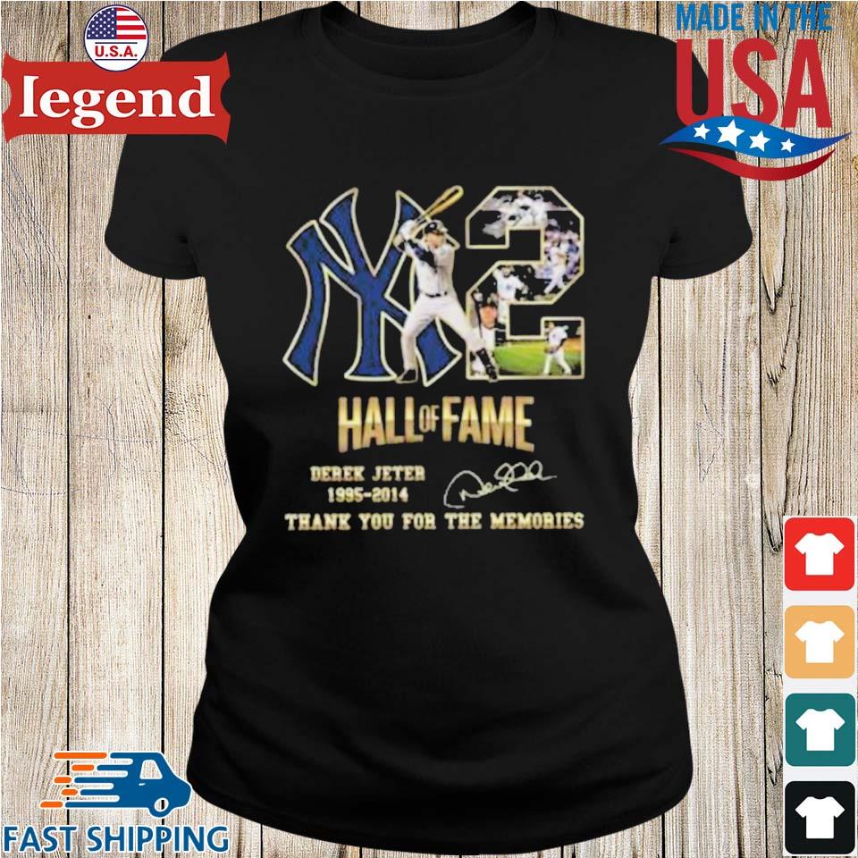 2 Hall Of Fame Derek Jeter 1995 2014 Thank You For Memories Shirt