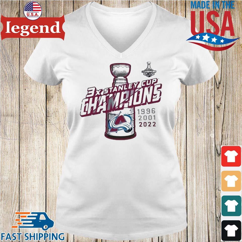 2022 Stanley Cup Champions Avalanche T Shirt white
