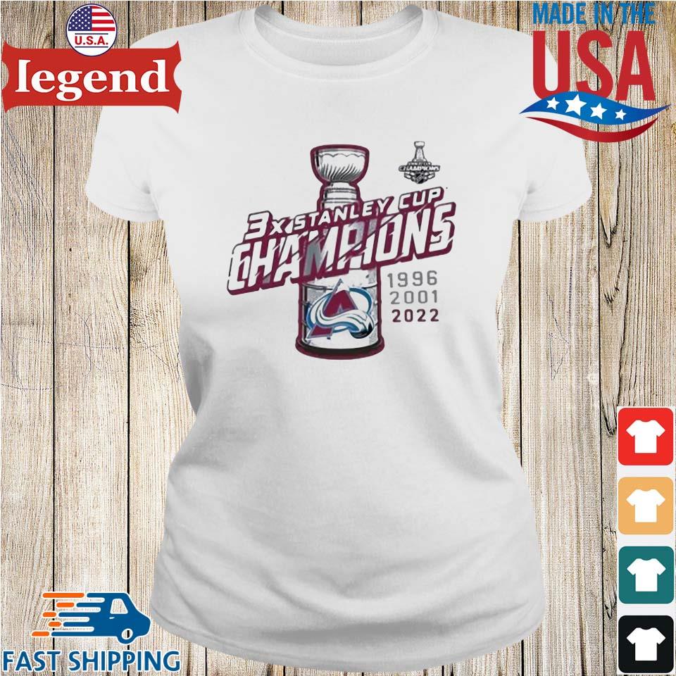 Colorado Avalanche 3x Stanley Cup Champions National Hockey League Shirt