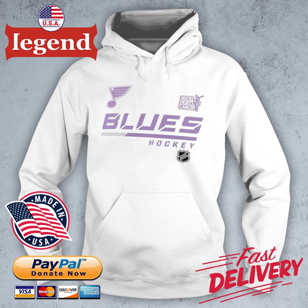 St. Louis Blues Fanatics Branded NHL Hockey Fights Cancer Shirt