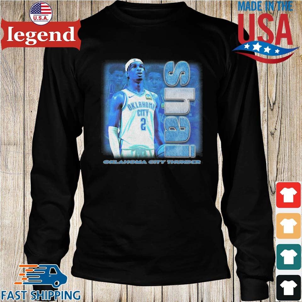 Blue Graphic Shai Gilgeous Alexander Sga Okc Thunder Shirt,Sweater