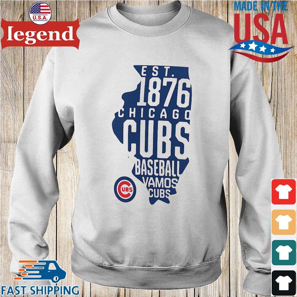 Chicago Cubs Baseball Vamos Cubs Est 1876 Map Shirt,Sweater