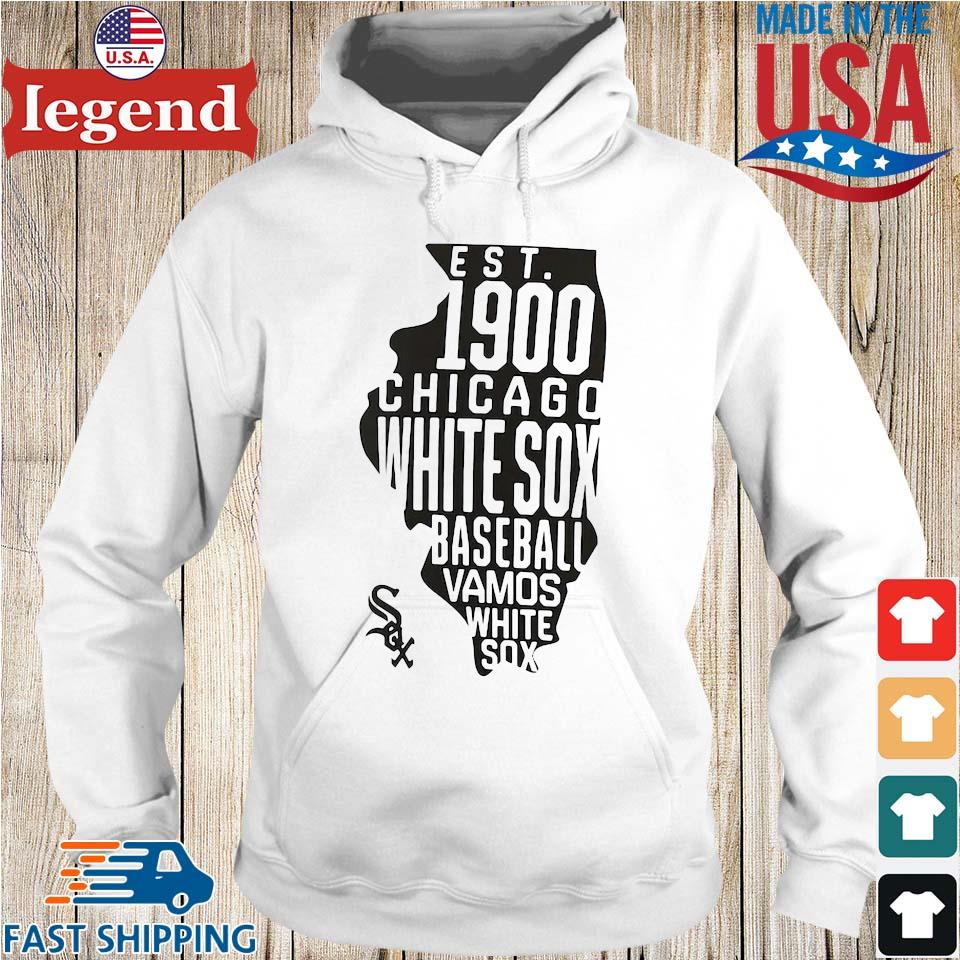 Chicago White Sox Baseball Vamos White Sox Est 1900 Map Shirt,Sweater,  Hoodie, And Long Sleeved, Ladies, Tank Top