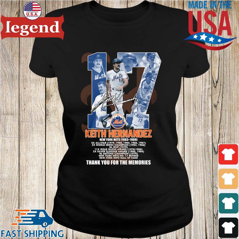 Keith Hernandez 17 Of New York Mets Signature Thank You For The Memories  Shirt,Sweater, Hoodie, And Long Sleeved, Ladies, Tank Top