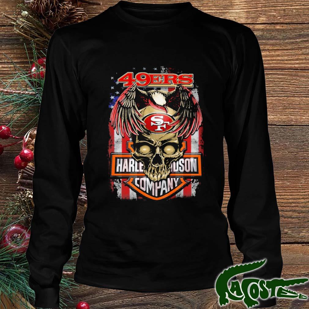 Harley Davidson Skull San Francisco 49ers Shirt, Unique 49ers