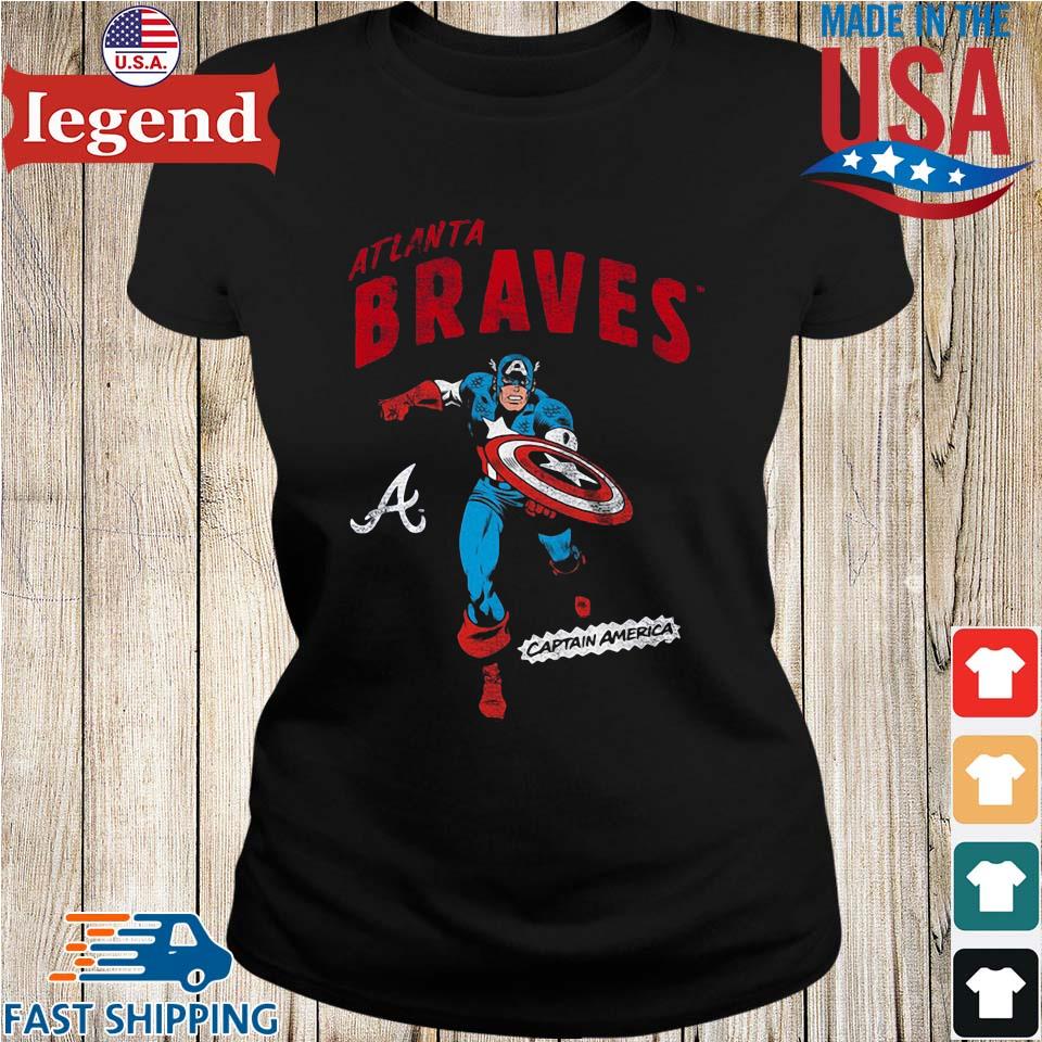 Atlanta Braves Youth Team Captain America Marvel T-shirt,Sweater, Hoodie,  And Long Sleeved, Ladies, Tank Top