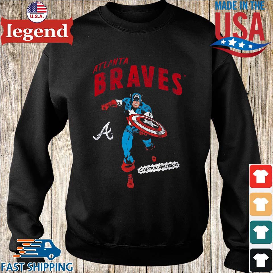 Atlanta Braves Youth Team Captain America Marvel T-Shirt, hoodie, sweater,  long sleeve and tank top