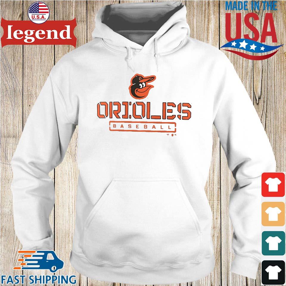 Baltimore Orioles Heather Evanston Stencil Personalized T-Shirt