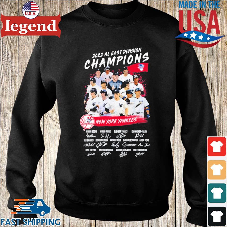 New York Yankees 2022 AL East Division Champions Signatures shirt, hoodie,  sweater, long sleeve and tank top