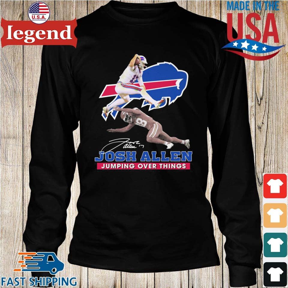 Buffalo Bills Josh Allen Jumping Over Things Signature Long Sleeve