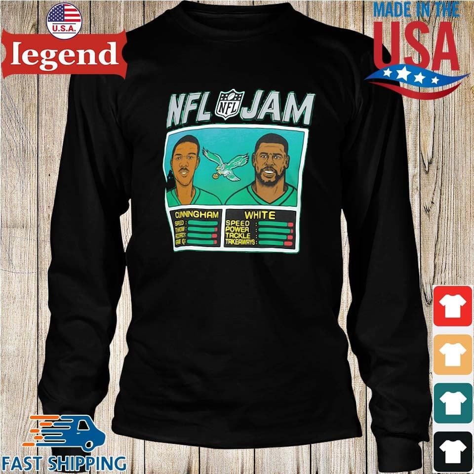 Randall Cunningham ' Reggie White Philadelphia Eagles Homage NFL Retired  Jam Tri-Blend Shirt, hoodie, sweater, long sleeve and tank top