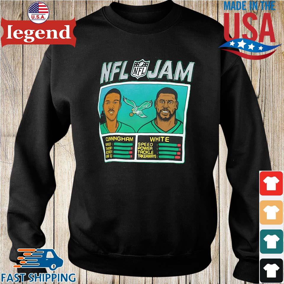 Randall Cunningham ' Reggie White Philadelphia Eagles Homage NFL Retired  Jam Tri-Blend Shirt, hoodie, sweater, long sleeve and tank top