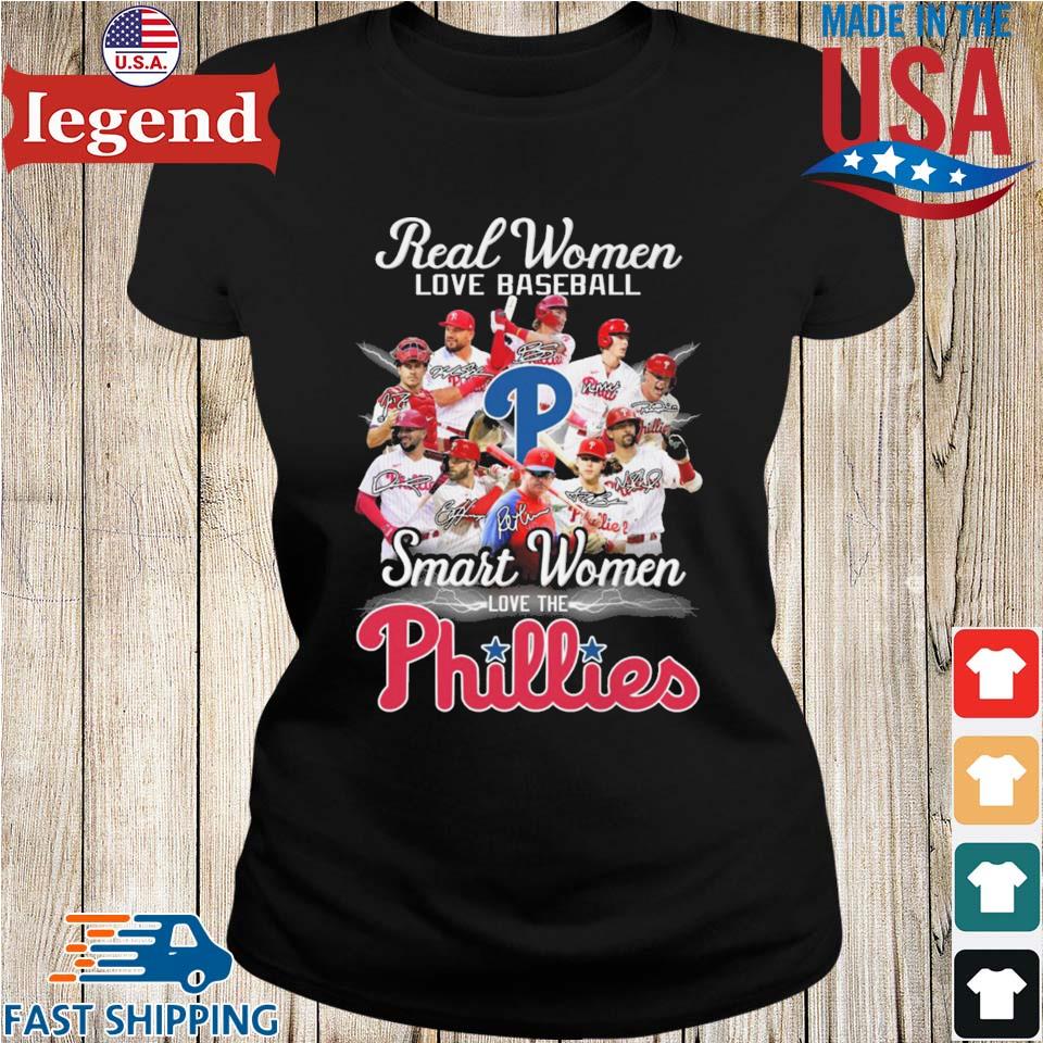 Philadelphia Phillies team real Women love baseball smart Women love the  Phillies signatures shirt - Kingteeshop