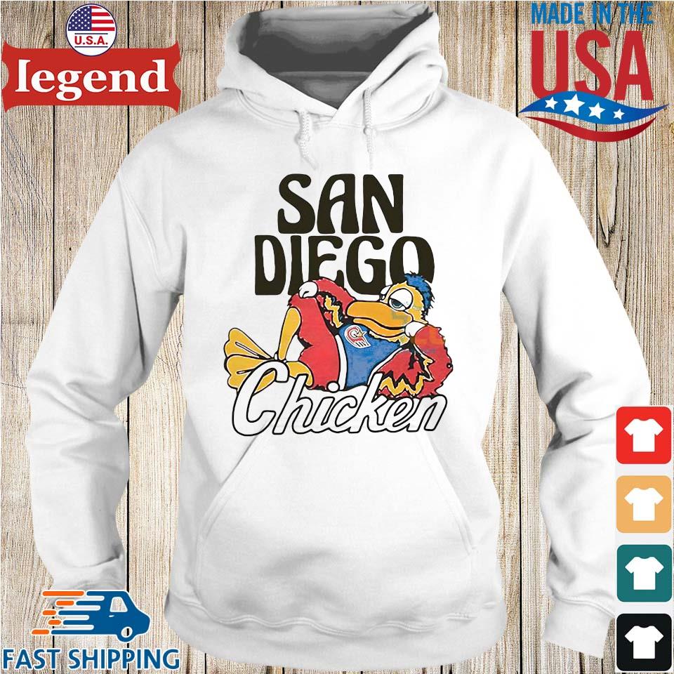 San Diego Chicken Pose T-Shirt from Homage. | Grey | Vintage Apparel from Homage.