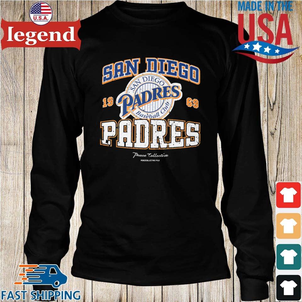 San Diego Padres Baseball Club 1969 Peace Collective Long Sleeve T Shirt,Sweater,  Hoodie, And Long Sleeved, Ladies, Tank Top