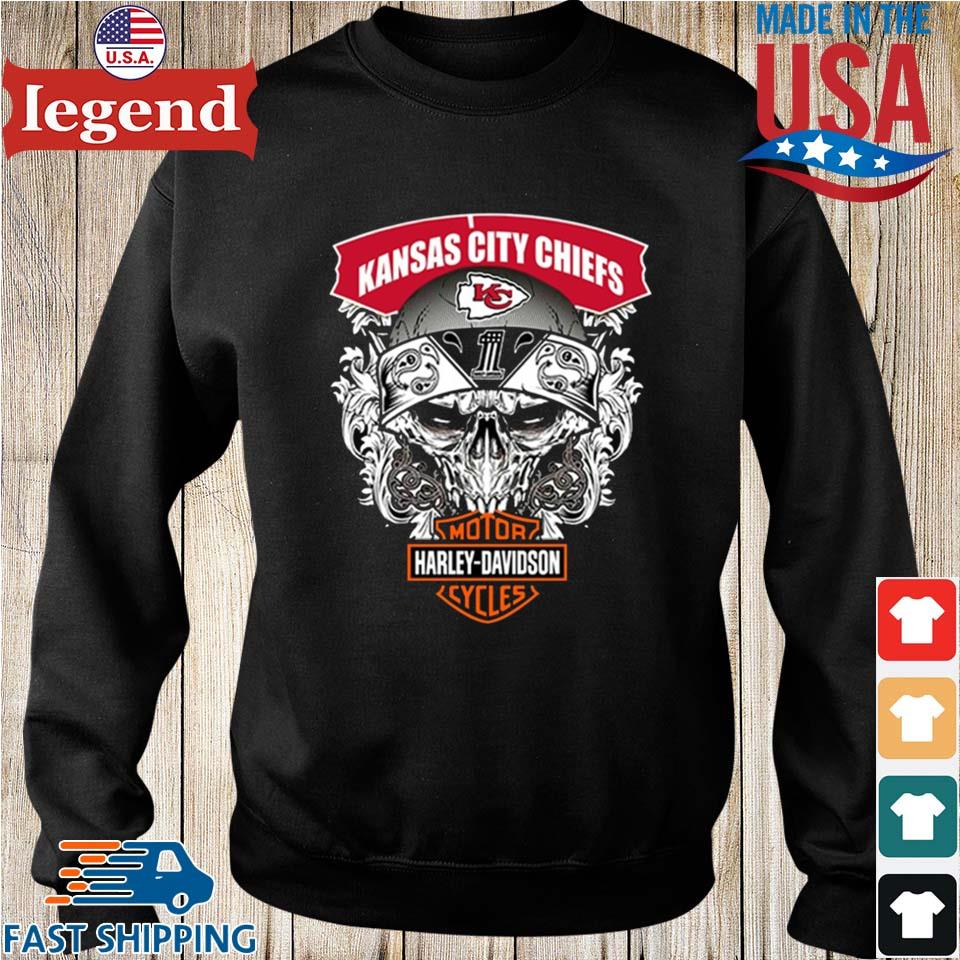 Skull Kansas City Chiefs Harley Davidson Motor Cycles shirt, hoodie,  sweater, long sleeve and tank top