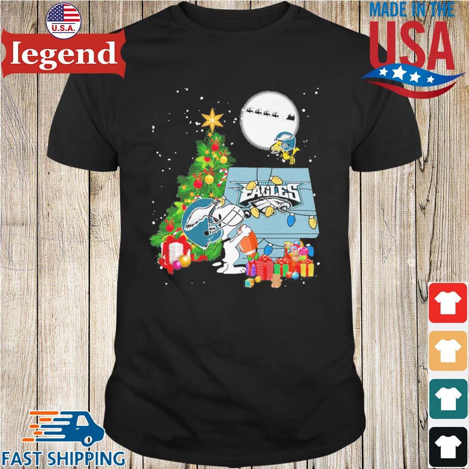 Snoopy and Woodstock Philadelphia Eagles Home Merry Christmas shirt