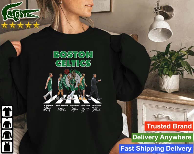 Boston Celtics abbey road signatures shirt, hoodie, longsleeve