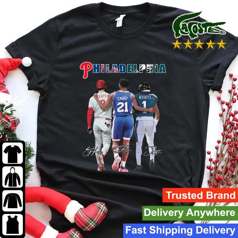 Official philadelphia Phillies Bryce Harper And Eagles Jalen Hurts T Shirt,  hoodie, sweater, long sleeve and tank top