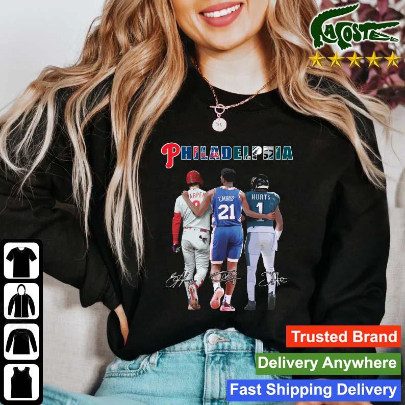 Official philadelphia Phillies Bryce Harper And Eagles Jalen Hurts T Shirt,  hoodie, sweater, long sleeve and tank top