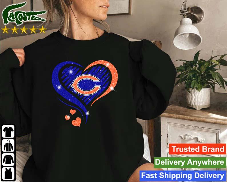 Chicago Bears Football Heart Diamond Shirt - Bring Your Ideas