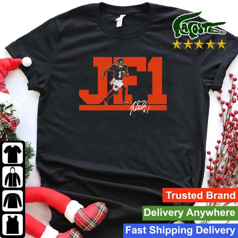 Justin Fields Chicago Bears football JF1 signature 2022 T-shirt