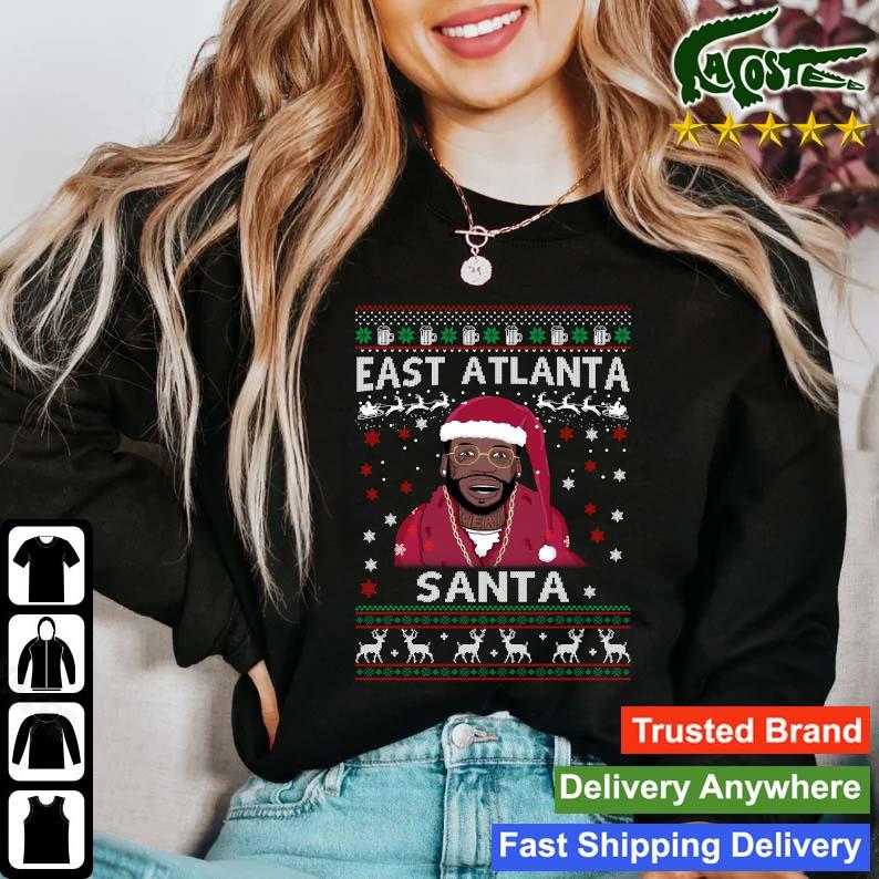 Gucci Mane East Atlanta Santa Ugly Christmas Sweatshirt Sweater Hoodie And Long Sleeved Ladies Tank Top