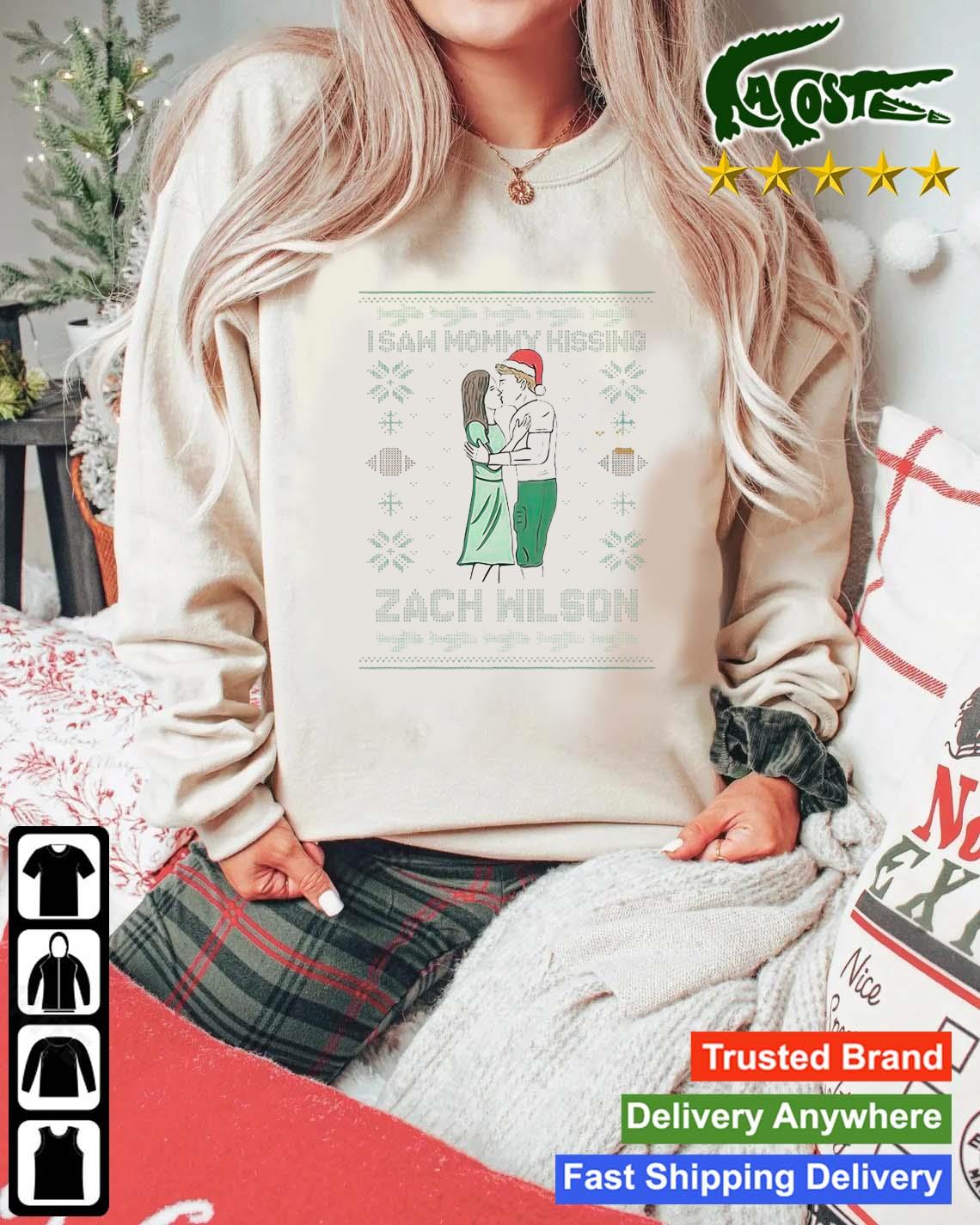 zach wilson I saw mommy kissing ugly Christmas sweater, hoodie, sweater,  long sleeve and tank top