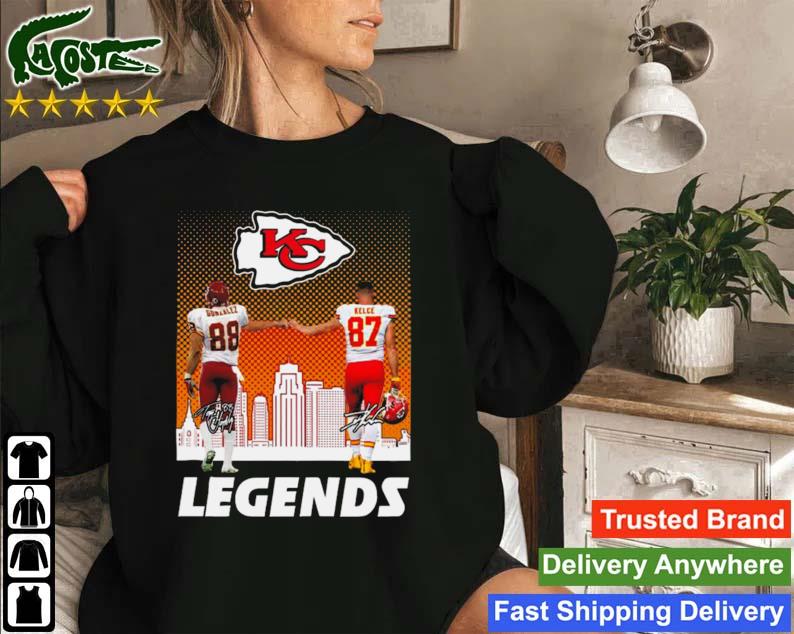 Kansas City Chiefs Tony Gonzalez And Travis Kelce Legends Signatures Shirt,Sweater,  Hoodie, And Long Sleeved, Ladies, Tank Top