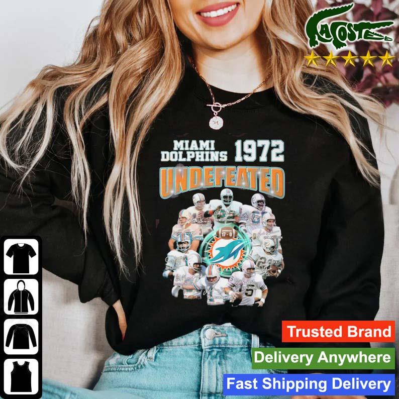 Miami Dolphins 1972 undefeated 17-0 signatures 2022 T-shirt, hoodie,  sweater, long sleeve and tank top