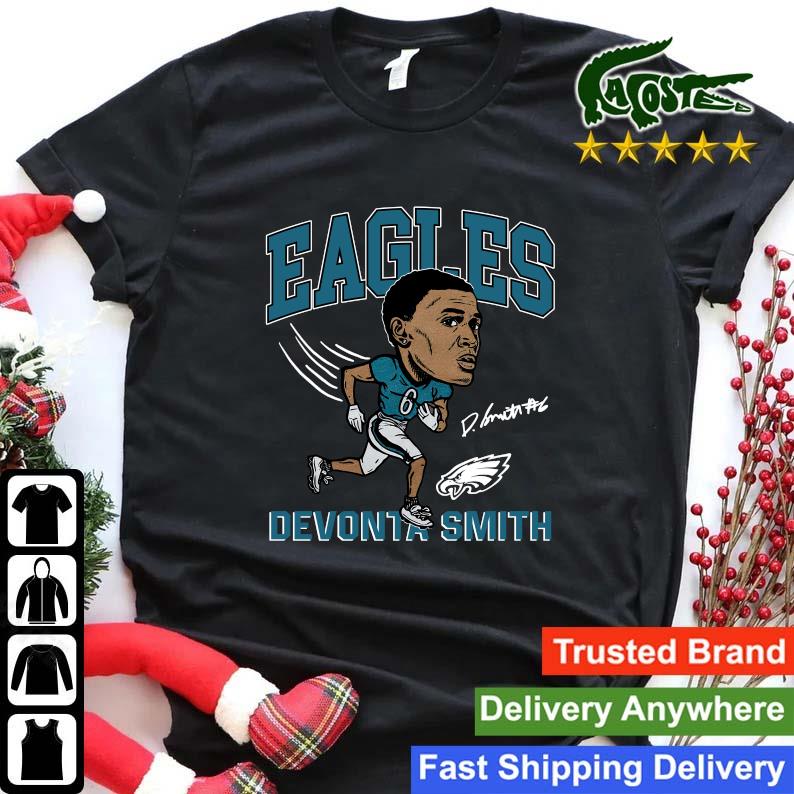 Philadelphia Eagles Devonta Smith Signature Homage Caricature Player T-shirt,Sweater,  Hoodie, And Long Sleeved, Ladies, Tank Top