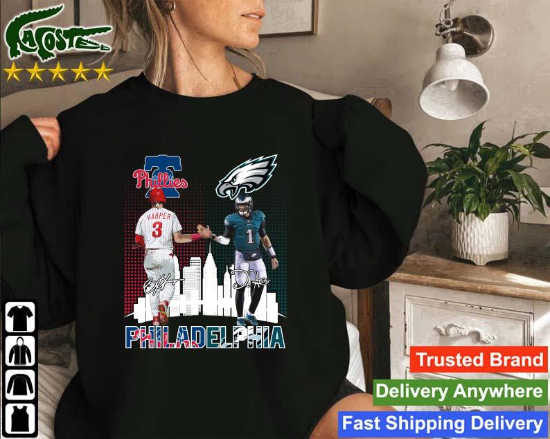 Philadelphia Phillies Bryce Harper And Eagles Jalen Hurts T Shirt - Growkoc