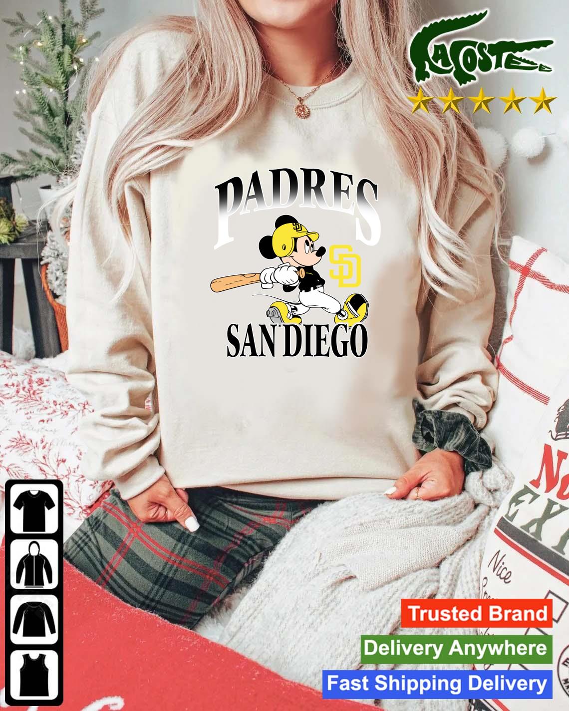San Diego Padres Mickey Mouse Game Day Shirt,Sweater, Hoodie, And Long  Sleeved, Ladies, Tank Top