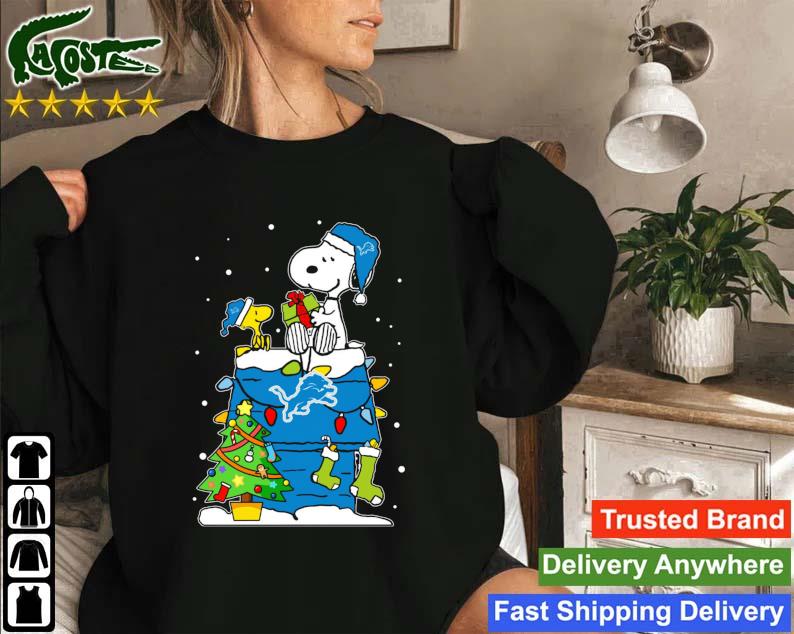 Detroit Lions Christmas Snoopy shirt, hoodie, sweater, long sleeve and tank  top