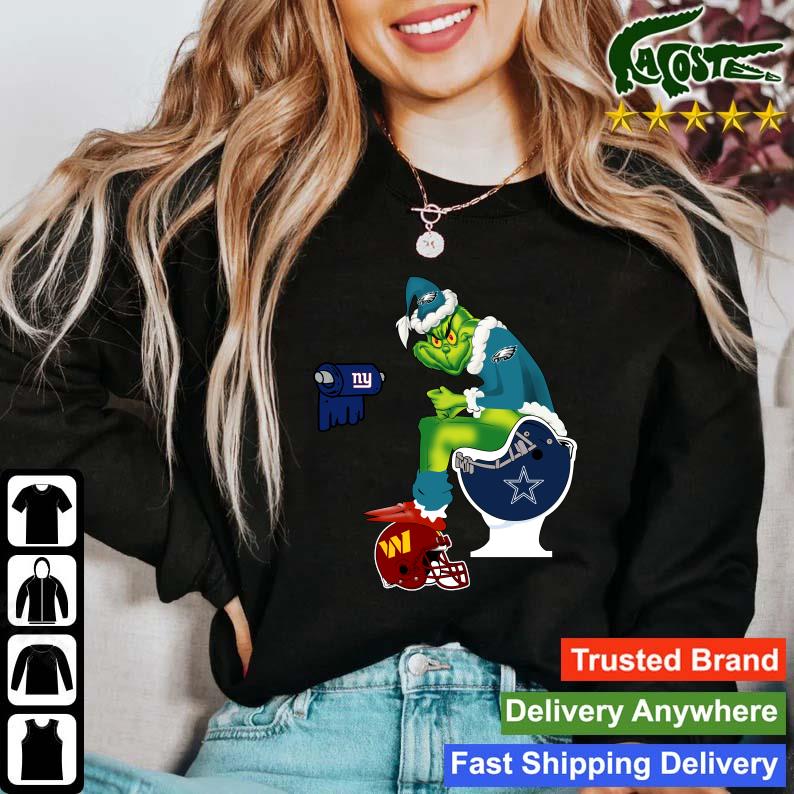 The Grinch Washington Redskins Shit On Toilet Dallas Cowboys And Other  Teams New York Giants Christmas Sweatshirt, hoodie, sweater, long sleeve  and tank top