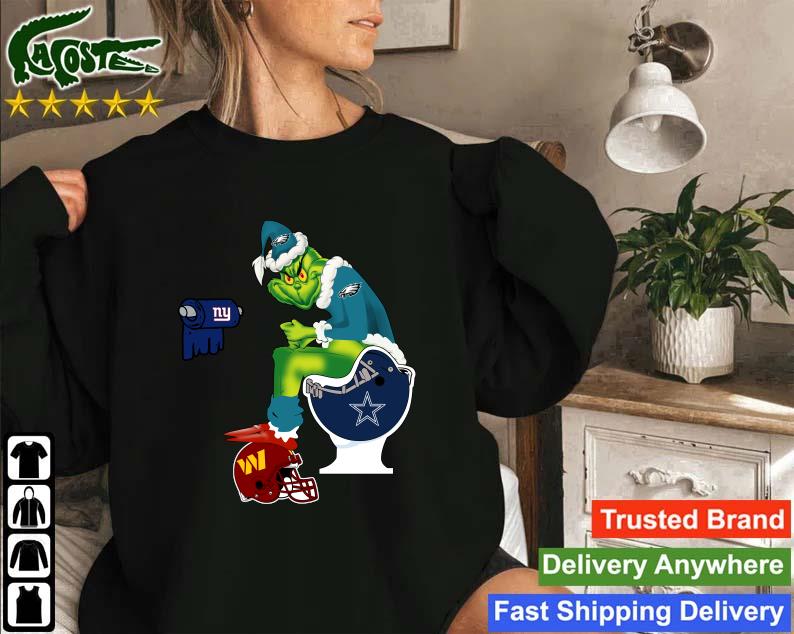 The Grinch New England Santa Dallas Cowboys Washington Commanders Toilet  Paper New York Giants and Philadelphia Eagles shirt, hoodie, longsleeve,  sweatshirt, v-neck tee