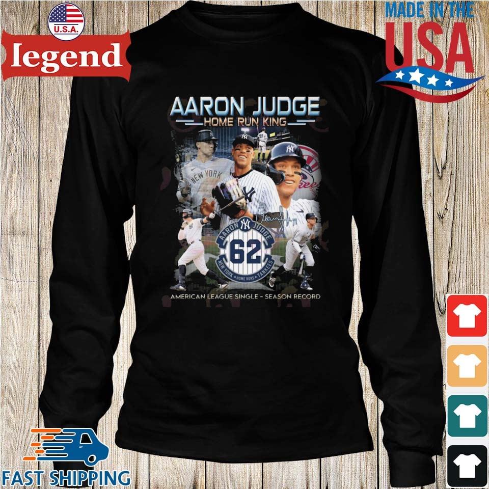 Aaron Judge Home Run King American League Single Season Record Signatures  Shirt,Sweater, Hoodie, And Long Sleeved, Ladies, Tank Top