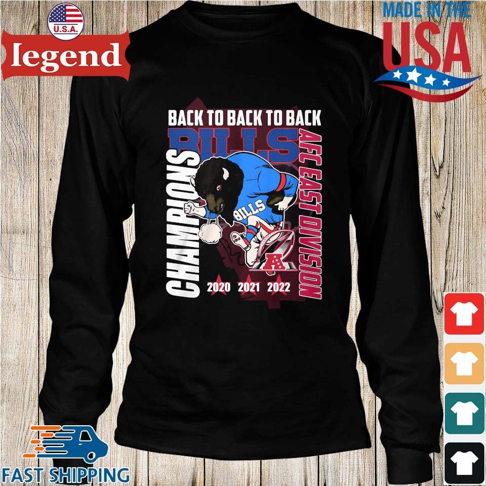 Buffalo Bills Back to Back AFC East Division Champions 2020 2021 2022  shirt, hoodie, sweater, long sleeve and tank top