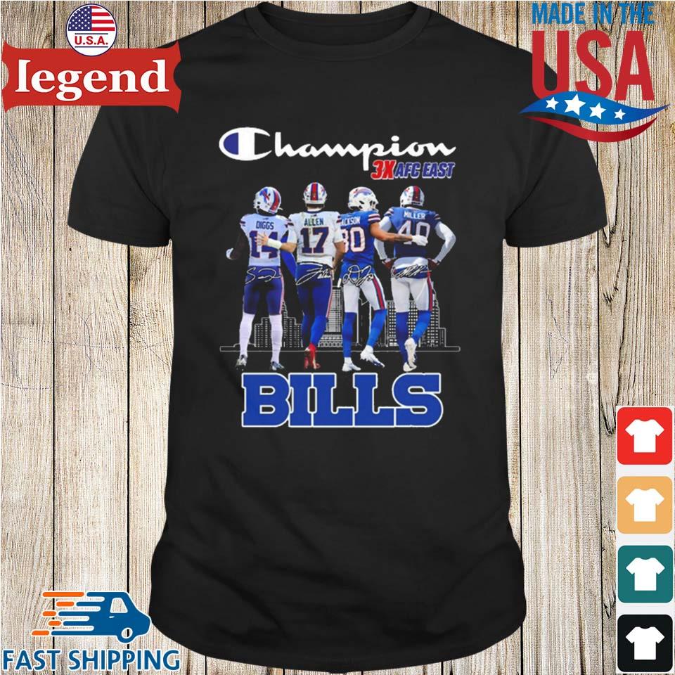 Buffalo Bills Champions 3X Afc East Bills City Signatures T-Shirt