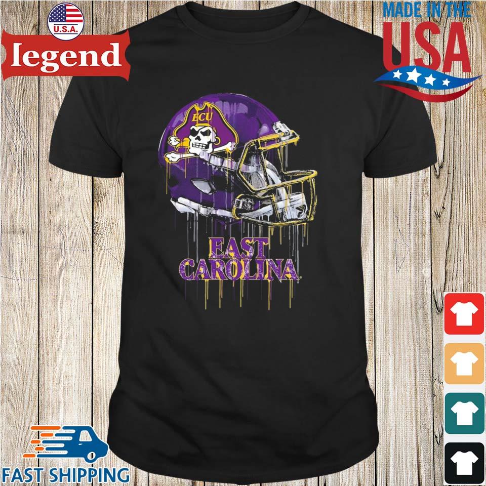 East Carolina Pirates Original Dripping Baseball Helmet Gold T