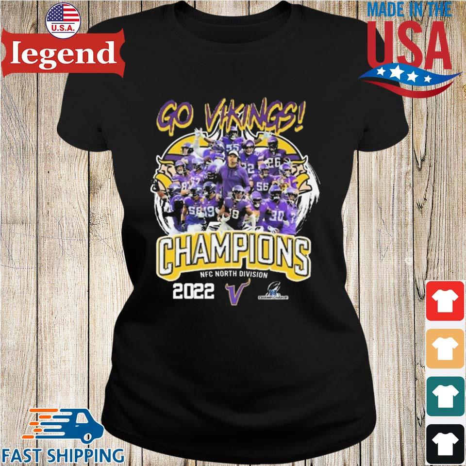 Go Minnesota Vikings Champions NFC North Division 2022 Shirt,Sweater,  Hoodie, And Long Sleeved, Ladies, Tank Top
