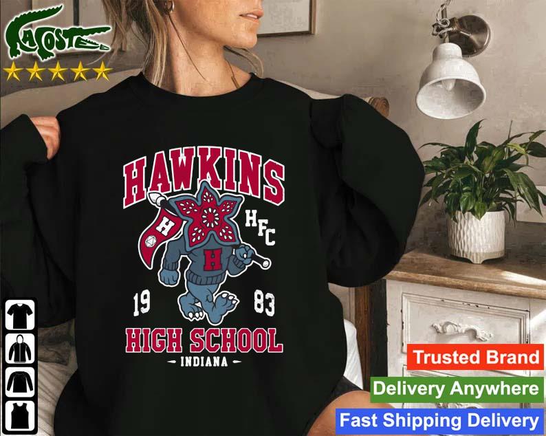 Hawkins High School Vintage Distressed Creepy Cute College Demogorgon  Mascot Shirt, hoodie, sweater, long sleeve and tank top