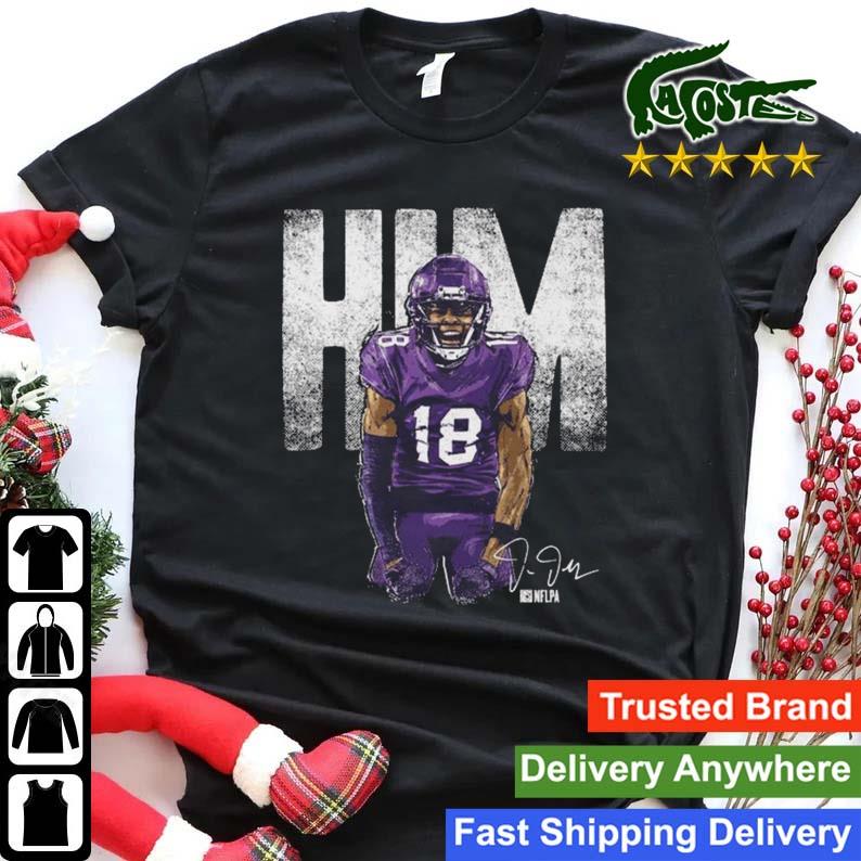 Original Justin Jefferson Minnesota Vikings Him Bold Signature T